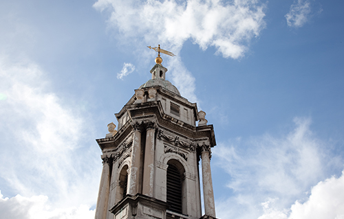 The bell-tower at St George's Hanover Square - Church exterior